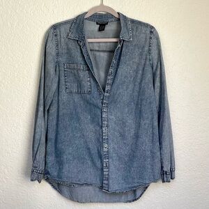 Cotton Express Long Sleeve Denim Button Up